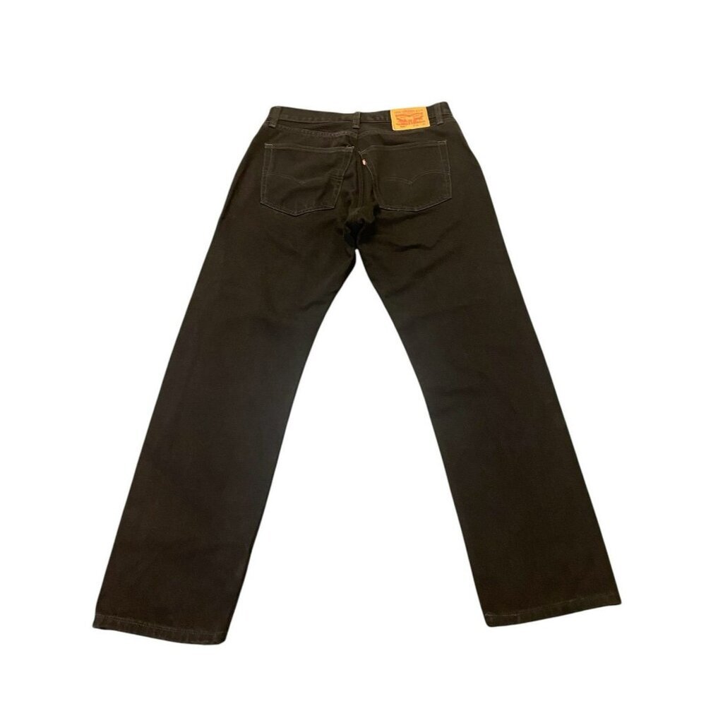 Levi's 505 Men's Regular‎ Fit Denim Black Jeans Size 36 x 32 Pants 5 Pocket